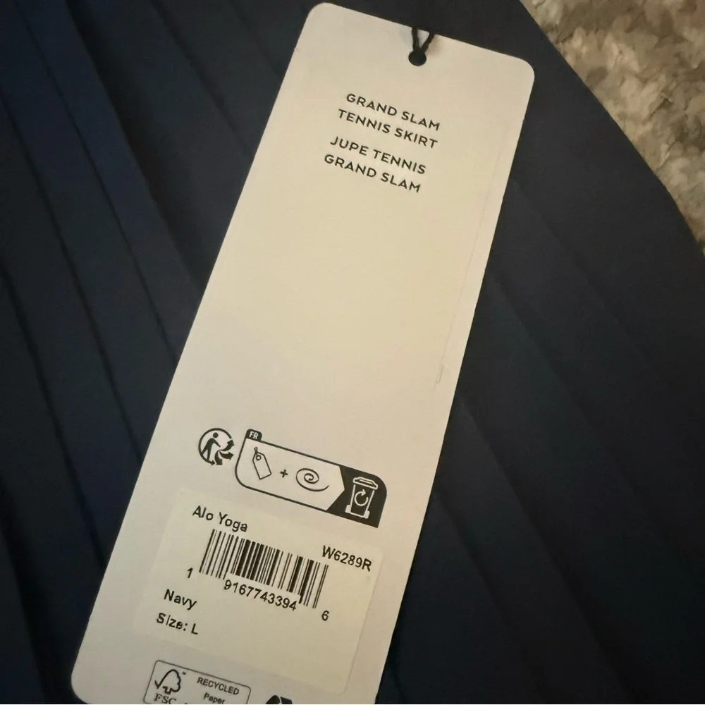 NWT ALO YOGA HOST PICK Grand Slam Tennis Skirt Navy Blue